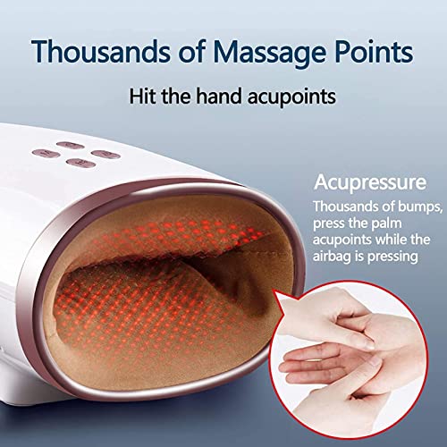 BOOZXCV 6-stufiges Druckpunkt-Massagegerät, elektrisch, für Arthritis, Karpaltunnel, Schmerzlinderung & Fingertaubheit, Shiatsu-Handmassagegerät