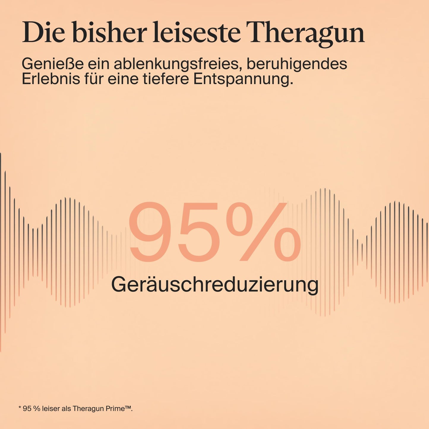 Theragun Sense Massagepistole, Tiefengewebe-Massagegerät mit Percussion & Atemübungen zur Stressreduktion, in Schwarz