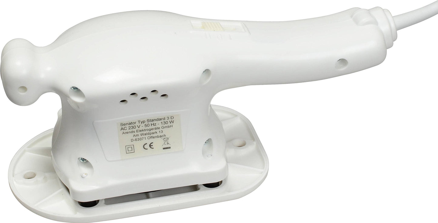 Vibrax Senator 3D Massage-Handgerät, Flächenmassage, inkl. Koffer, Hyperämisierungsbürste & Moosgummischuh