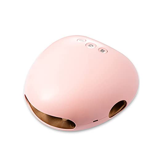 BOOZXCV Handmassagegerät mit Wärme, 3 Kompressionsstufen, Heizung, wiederaufladbar, für Hand- & Fingermassage, in Pink
