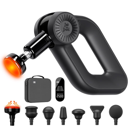 Bob and Brad D6 Pro Plus Massagepistole mit Wärme, 16 mm Amplitude, perkussiv, für Muskelentspannung & Sportler, ideales Geschenk