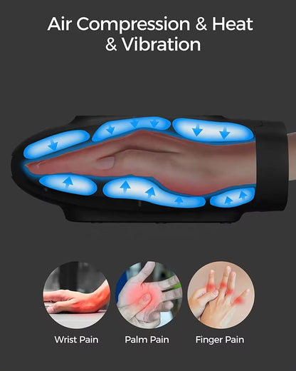 OrthoJointRelief kabelloses Handmassagegerät mit Wärme & Kompression, 6 Stufen Druckpunkttherapie für Arthritis, Karpaltunnel & Schmerzlinderung