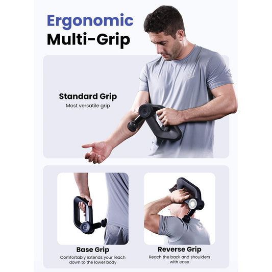 Bob and Brad D6 Pro Plus Massagepistole mit Wärme, 16 mm Amplitude, perkussiv, für Muskelentspannung & Sportler, ideales Geschenk
