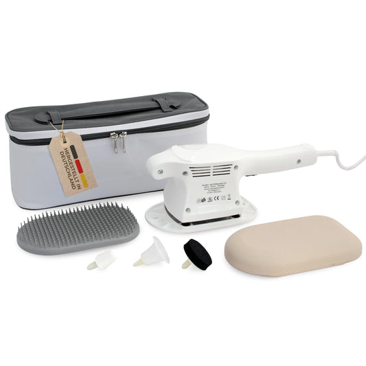 SENATOR (VIBRAX) Massage-Handgerät Professional 3D, Flächenmassage mit 5 Aufsätzen für Rücken, Nacken, Schulter, Brust, Beine & Füße