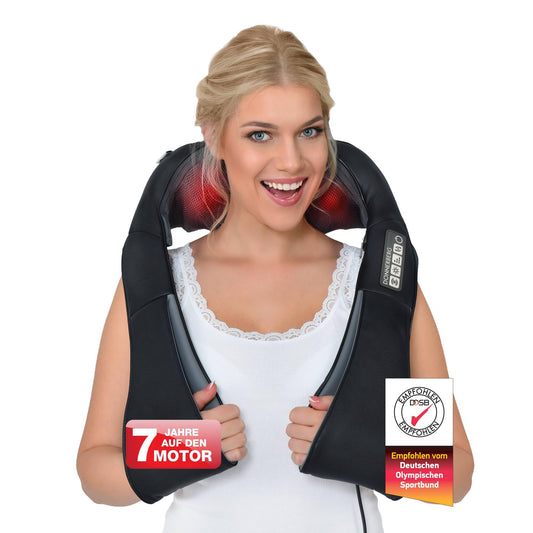 DONNERBERG® Original Nackenmassagegerät mit Wärme, Shiatsu & Vibration, TÜV geprüft, 7 Jahre Garantie, für Nacken & Schultern