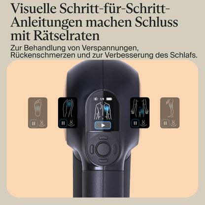Theragun Sense Massagepistole, Tiefengewebe-Massagegerät mit Percussion & Atemübungen zur Stressreduktion, in Schwarz