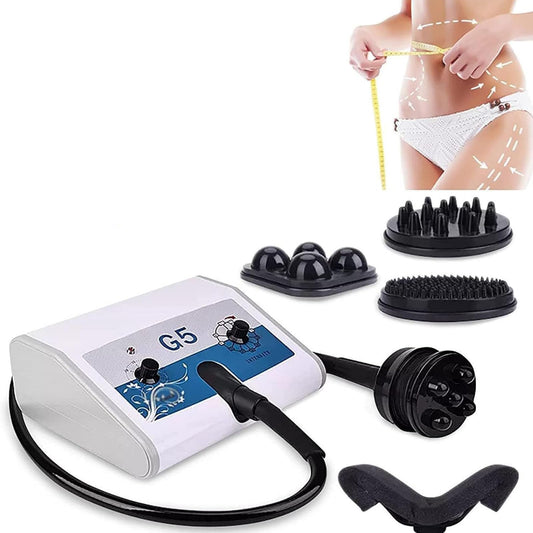 Vibrations-Körpermassagegerät mit 5 Köpfen, einstellbare Geschwindigkeit, verschiedene Effekte zur Müdigkeitslinderung, ideal für Schönheitssalon